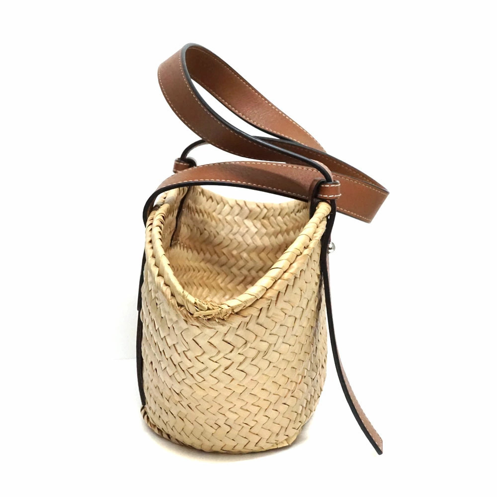 Loewe Tote Anagram Brown Basket Bag